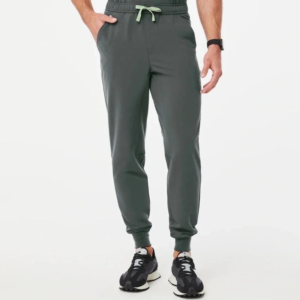 Figs Men's Tansen Jogger Scrub Pants in Bonsai Sz XL Short Pull-on Comfort